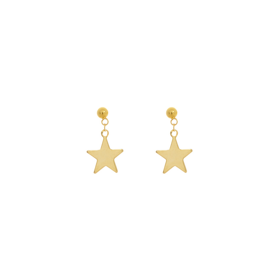 Set star colgante, pulsera y pendiente dorado
