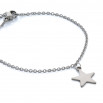 Set star colgante, pulsera y pendiente plateado