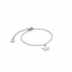 Set star colgante, pulsera y pendiente plateado