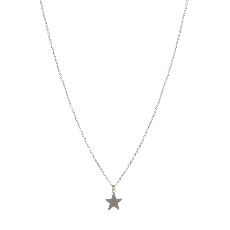 Set star colgante, pulsera y pendiente plateado