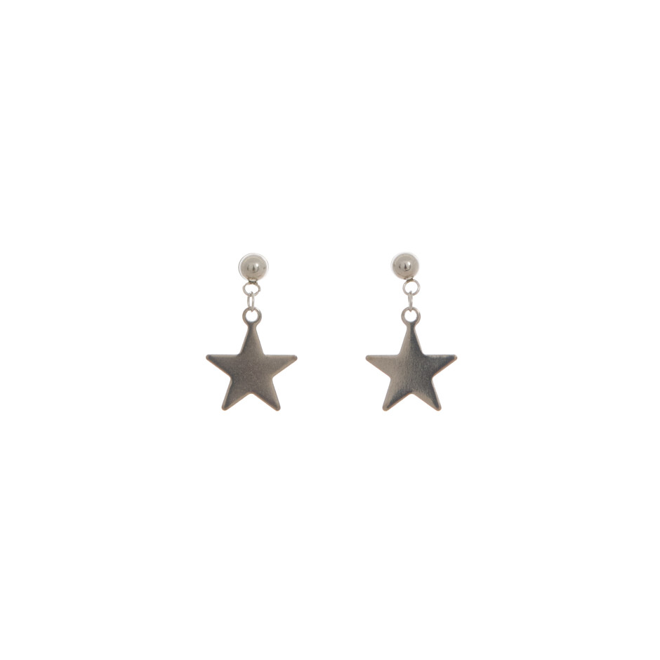 Set star colgante, pulsera y pendiente plateado