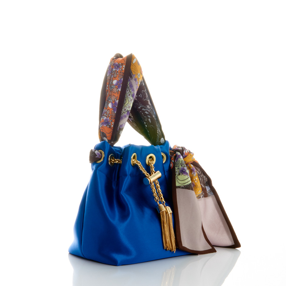Cartera soie azul