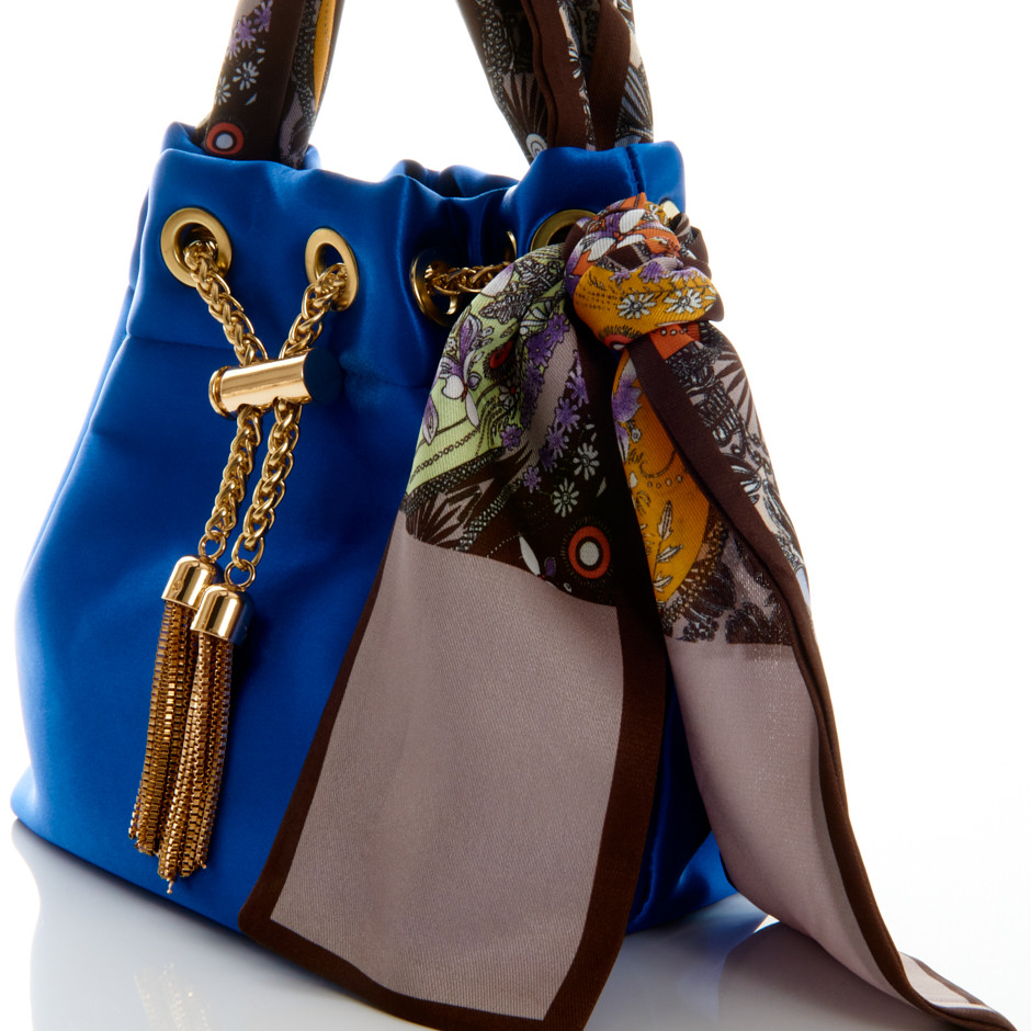 Cartera soie azul