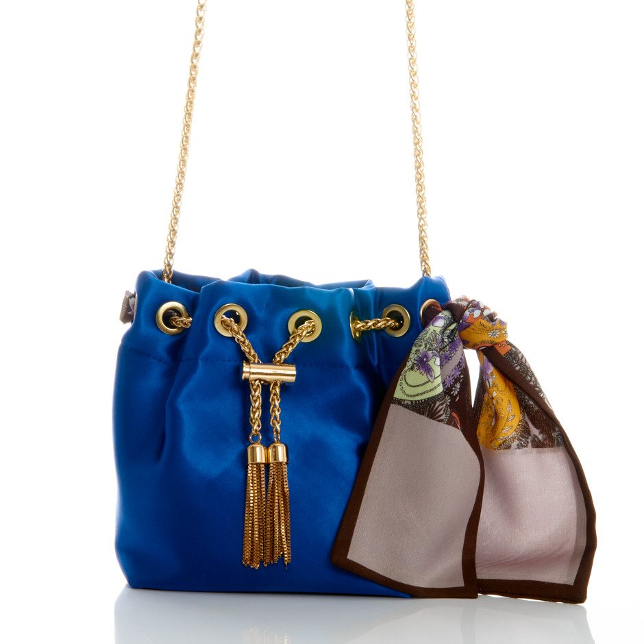 Cartera soie azul