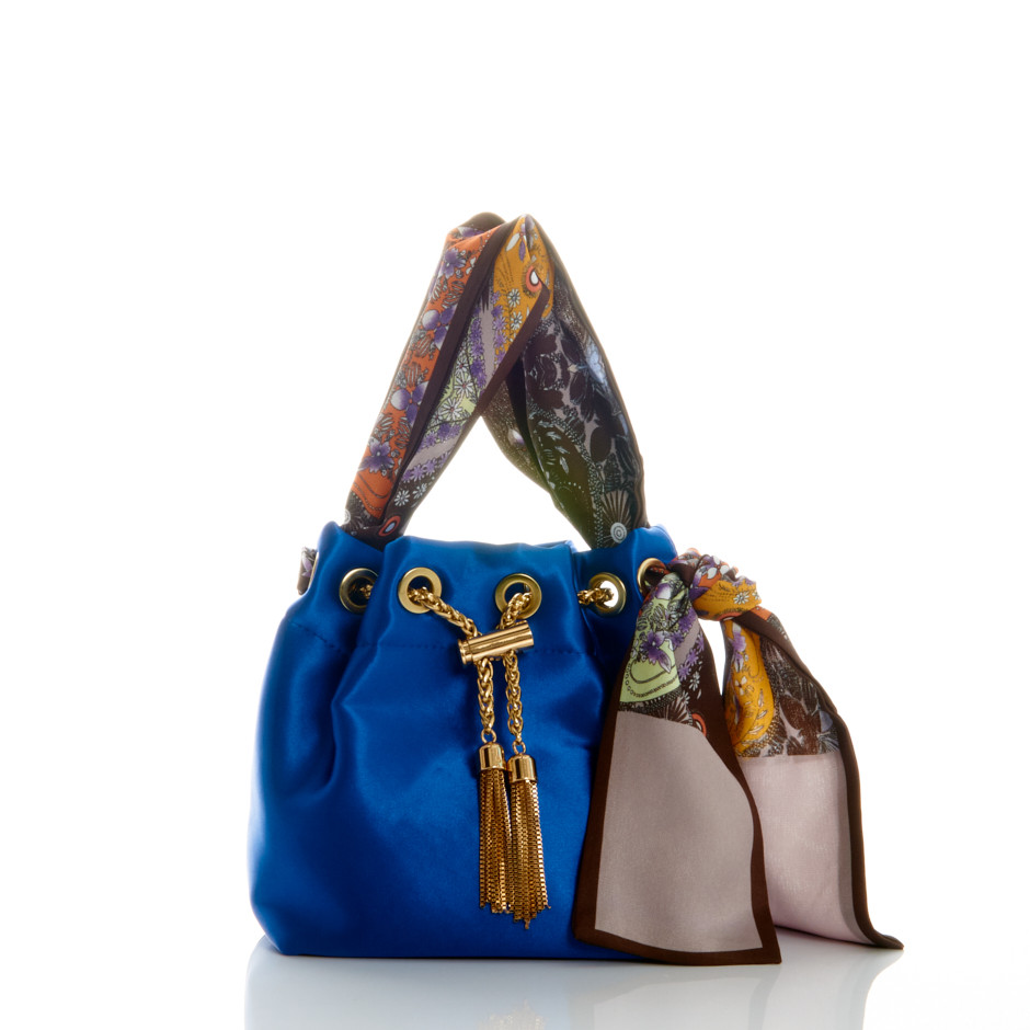 Cartera soie azul