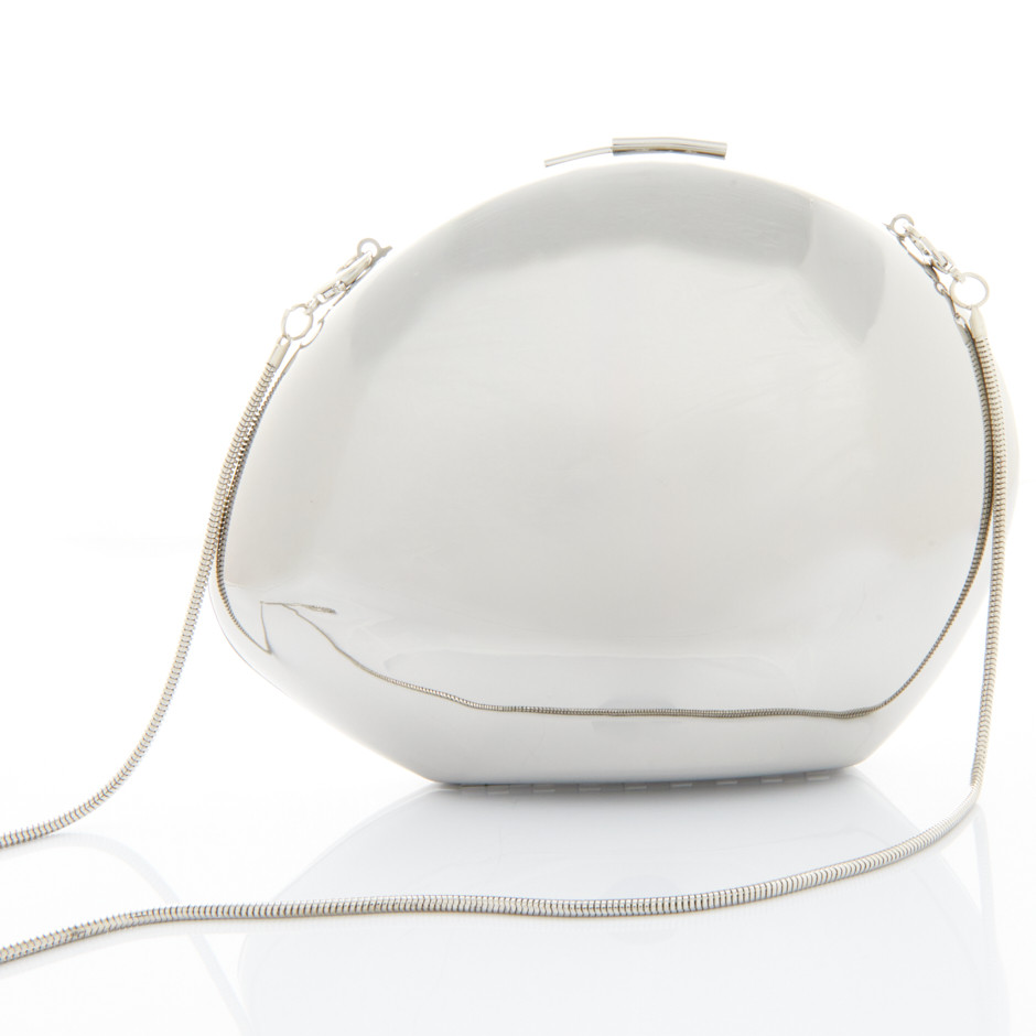 Cartera goutte plateado