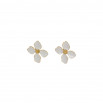 Pendiente sunflower blanco