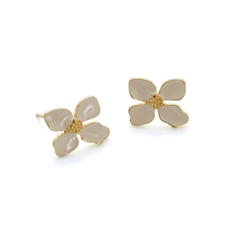 Pendiente sunflower beige