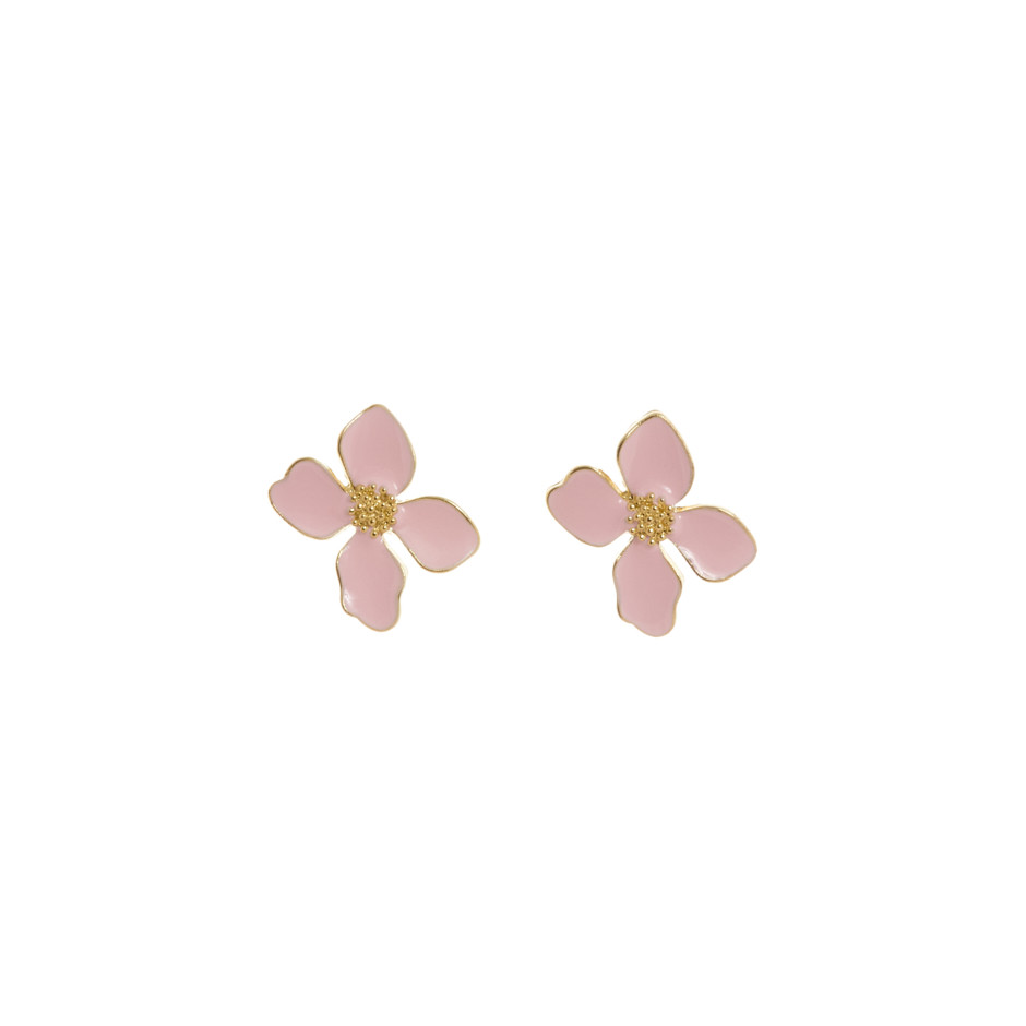 Pendiente sunflower rosa