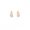 Pendiente doble ring rosa