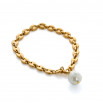 Pulsera pearl y eslabon