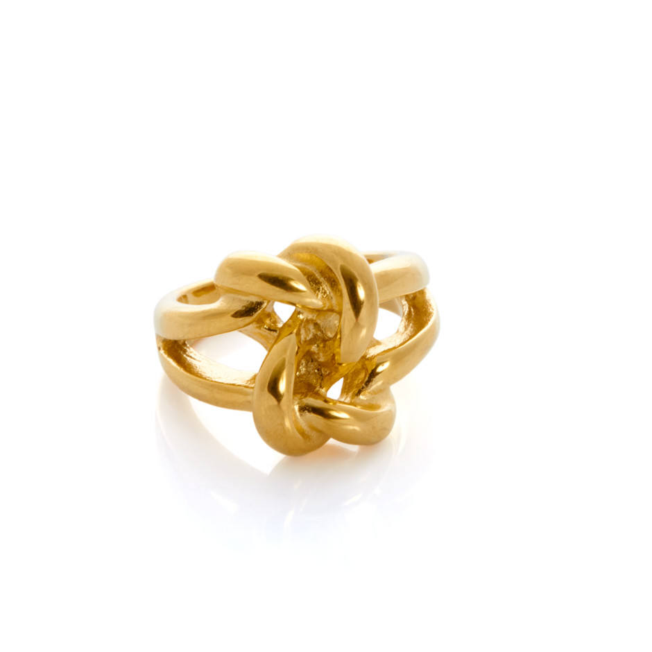 Anillo nudo dorado