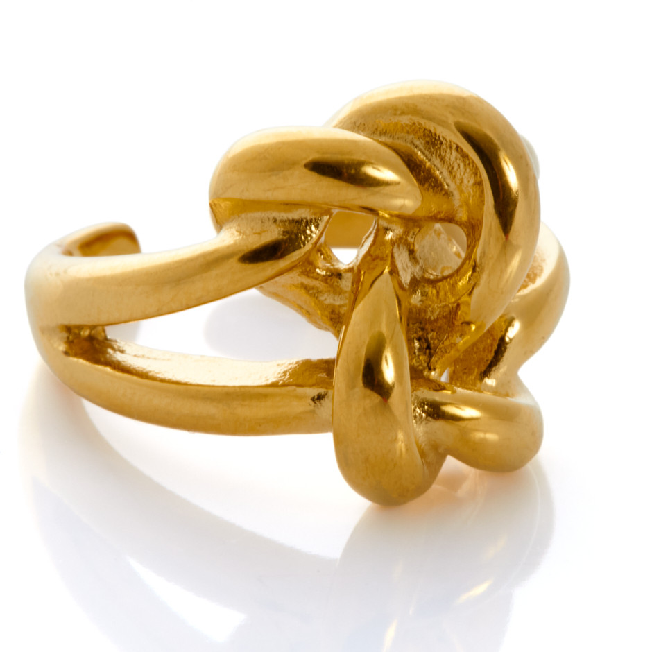 Anillo nudo dorado