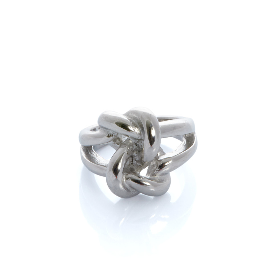 Anillo nudo plateado