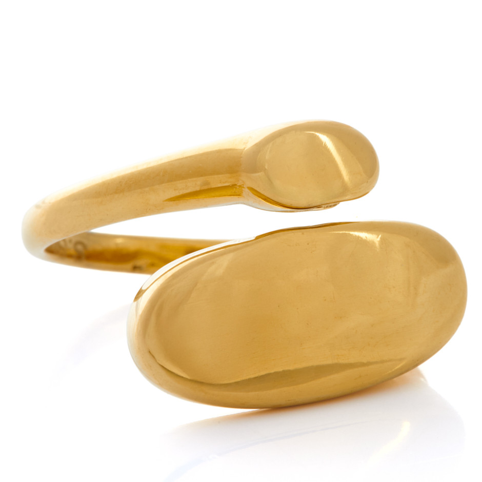 Anillo geométrico dorado