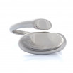 Anillo geométrico plateado