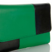 Bolso bicolor negro y verde