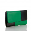 Bolso bicolor negro y verde