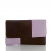 Bolso bicolor marrón y malva