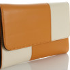 Bolso bicolor camel y beige