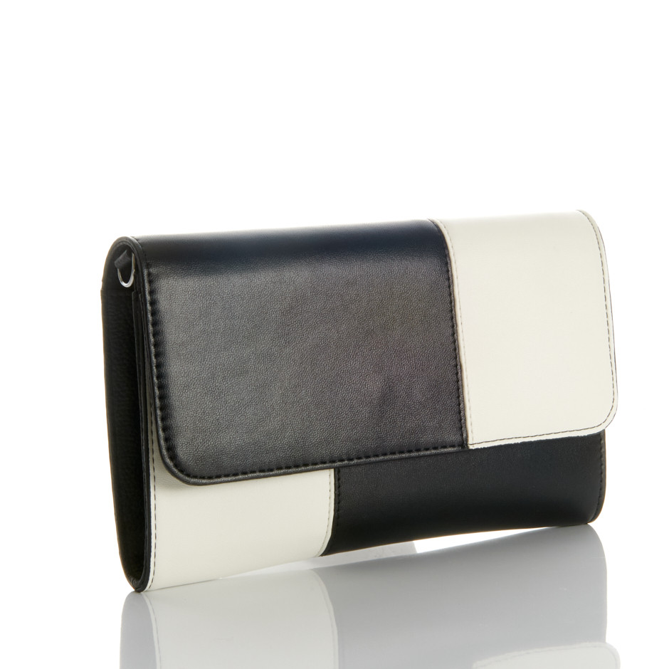 Bolso bicolor blanco y negro