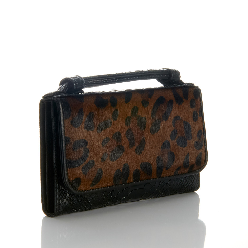 Bolso leather print marrón