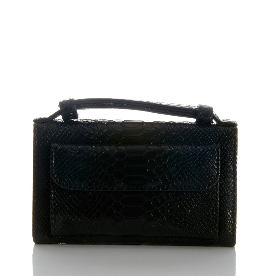 Bolso leather print marrón