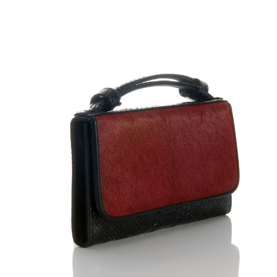 Bolso leather burdeos