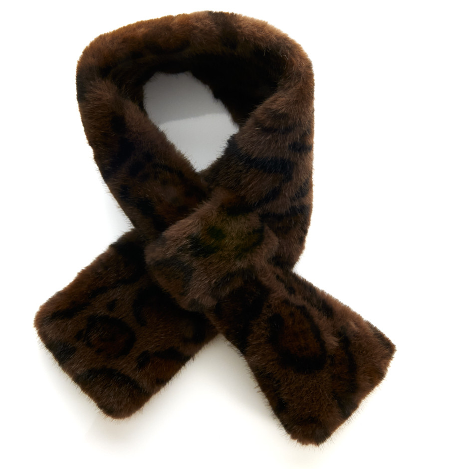 Bufanda polar print marrón
