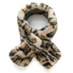 Bufanda polar print beige y negro