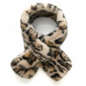 Bufanda polar print beige y negro