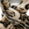 Bufanda polar print beige y negro