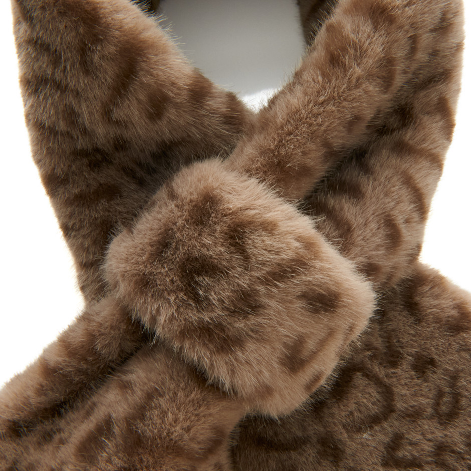 Bufanda polar print beige
