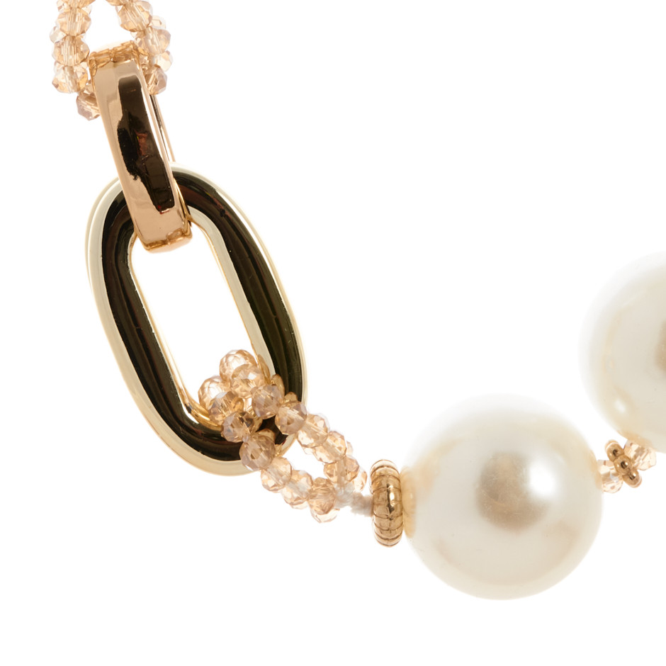 Collar anillas perlas