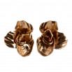 Collar flor dorada y burdeos