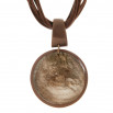 Collar cordón y pieza marrón