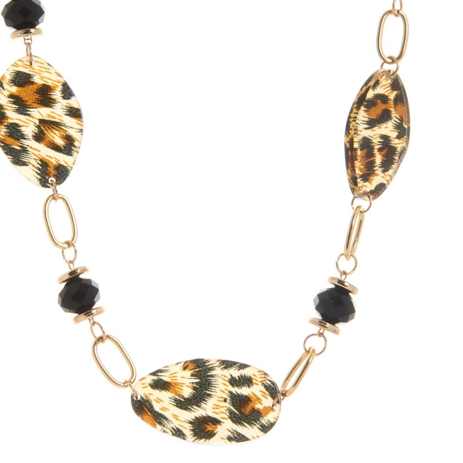 Collar print marrón