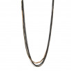 Collar multi cadenas negro y dorado