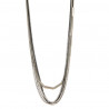 Collar multi cadenas plateado