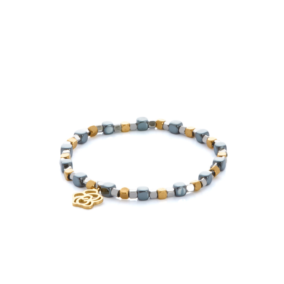 Pulsera cuadritos flor