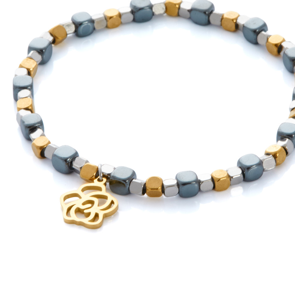 Pulsera cuadritos flor