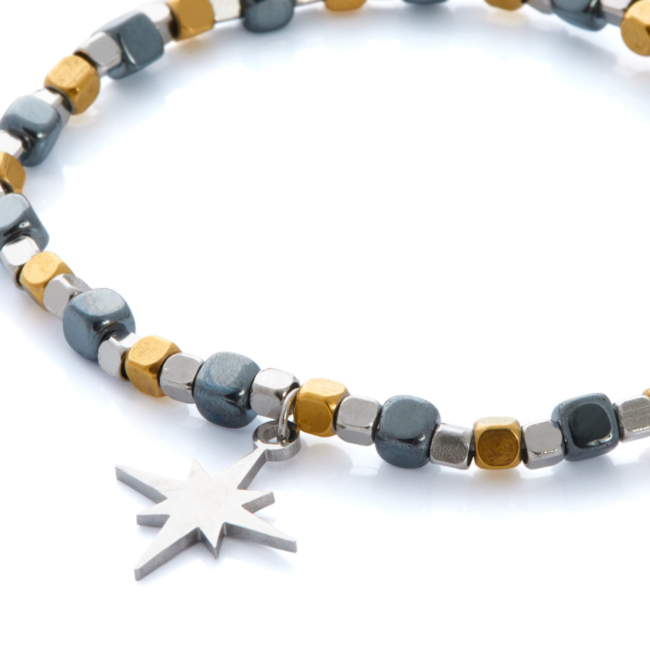 Pulsera cuadritos estrella