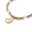 Pulsera cristal y bolitas corazón