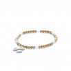 Pulsera cristal y bolitas trebol