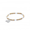Pulsera cristal y bolitas trebol