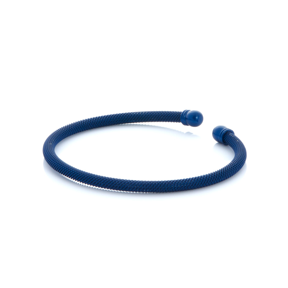 Pulsera malla ball azul marino
