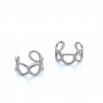 Pendiente earcuff ocho plateado