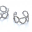 Pendiente earcuff ocho plateado