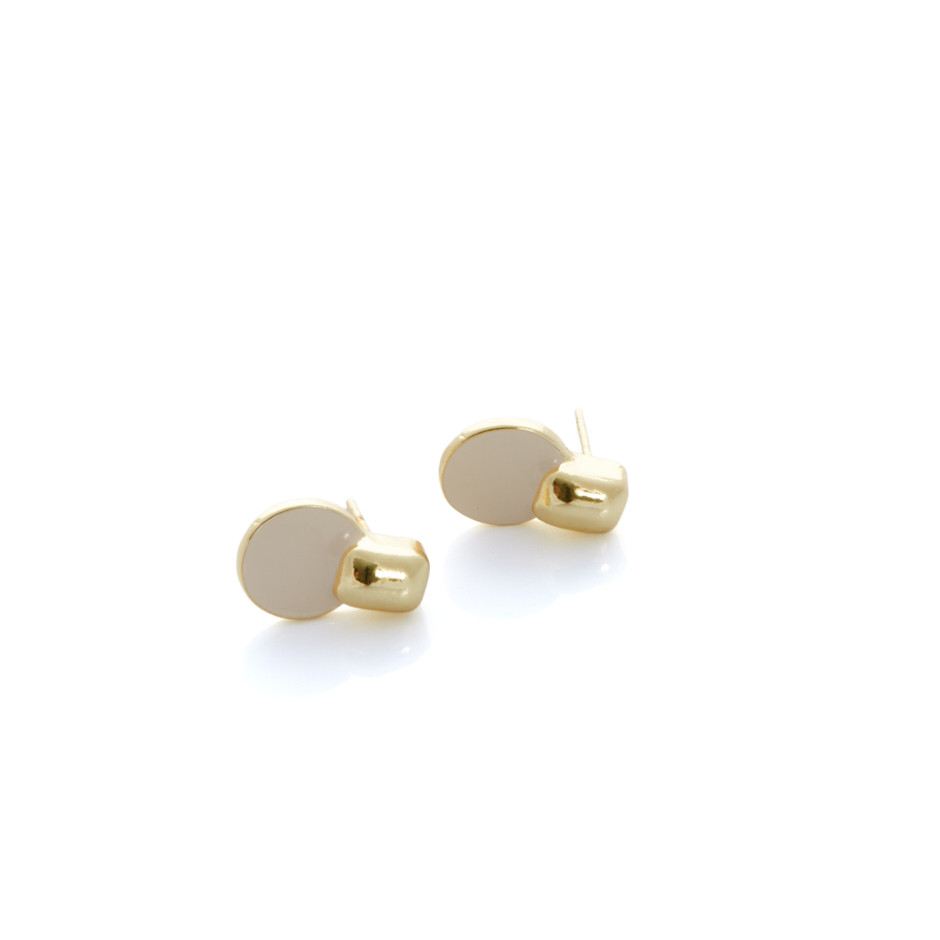 Pendiente esmaltado luz beige
