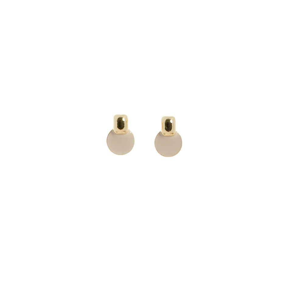 Pendiente esmaltado luz beige